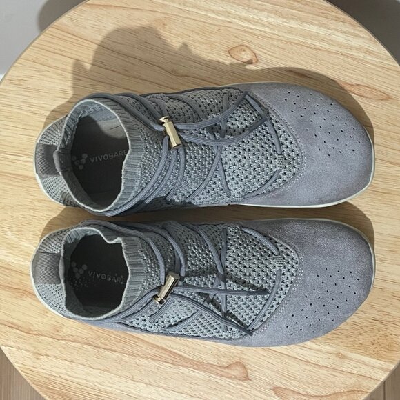 Vivobarefoot Kanna Sock Knit High Ankle Boot Grey US8/EU39 - Picture 8 of 12